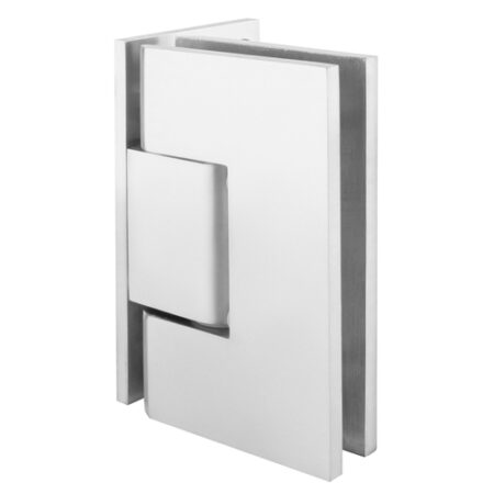 CRL V1E044AW All White Vienna 044 Series Wall Mount Offset Back Plate Hinge