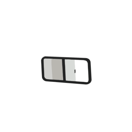 CRL VW8366 Universal Non-Contoured Horizontal Sliding Window 37-1/4" x 16-3/4" with 1-1/2" and 1/8" Reversible Trim Ring