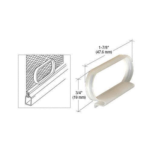 CRL WSC424B-XCP100 Black Plastic "Loop" Screen Pull Tabs - pack of 100