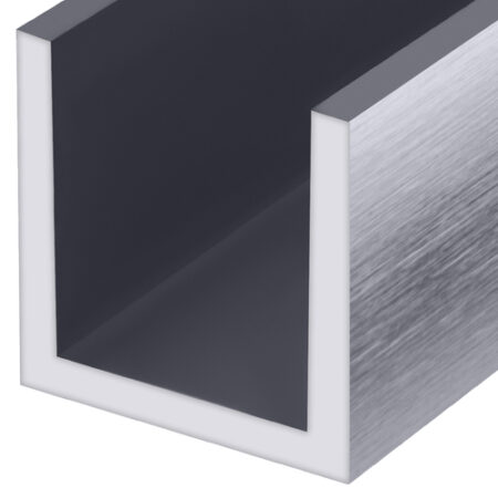 CRL WU3BBA240 Brite Brushed Anodized Wet Glaze 1" Deep U-Channel 240" Stock Length